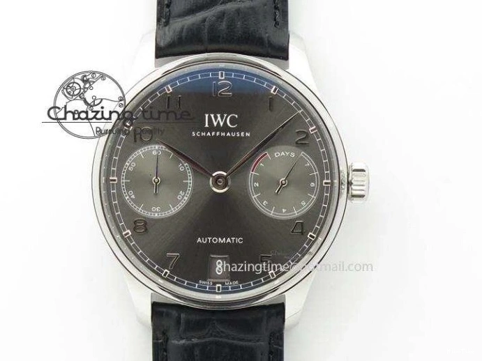 MIROTIME 0404 Portuguese Real PR IW500127 RG ZF 1:1 Best Edition Grey Red Dial On Brown Leather Strap A52010 V AllSeason 7331